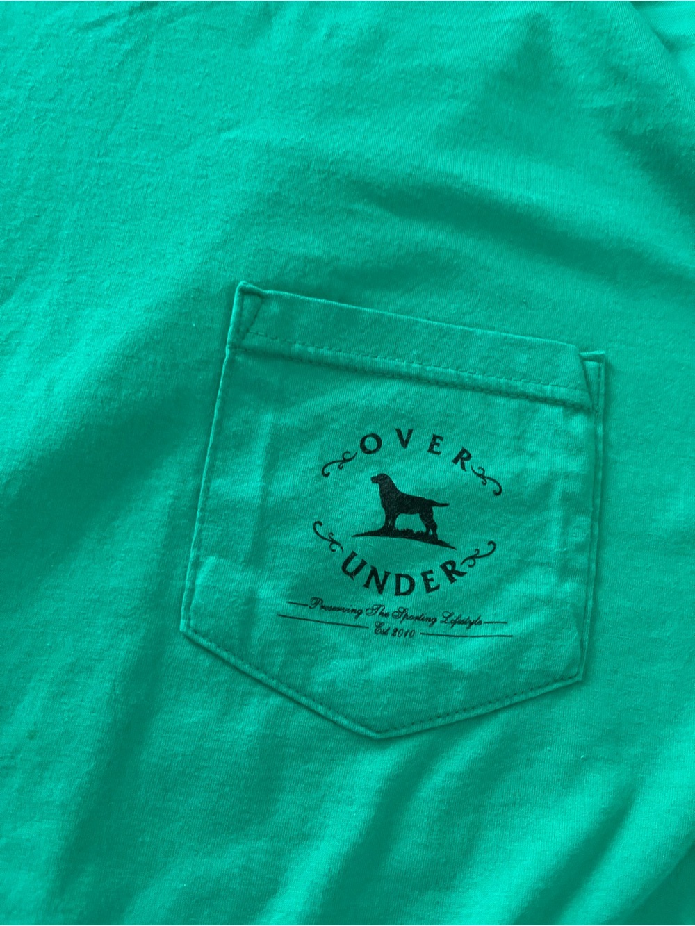 Over Under Teal Long Sleeve Graphic Tee - Dog Breed Print Large - Picture 4 of 5